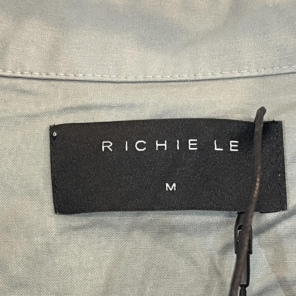 Richie Le Shirt Mens Medium Gray Stone Pullover Shacket Pockets‎ RLC22-029